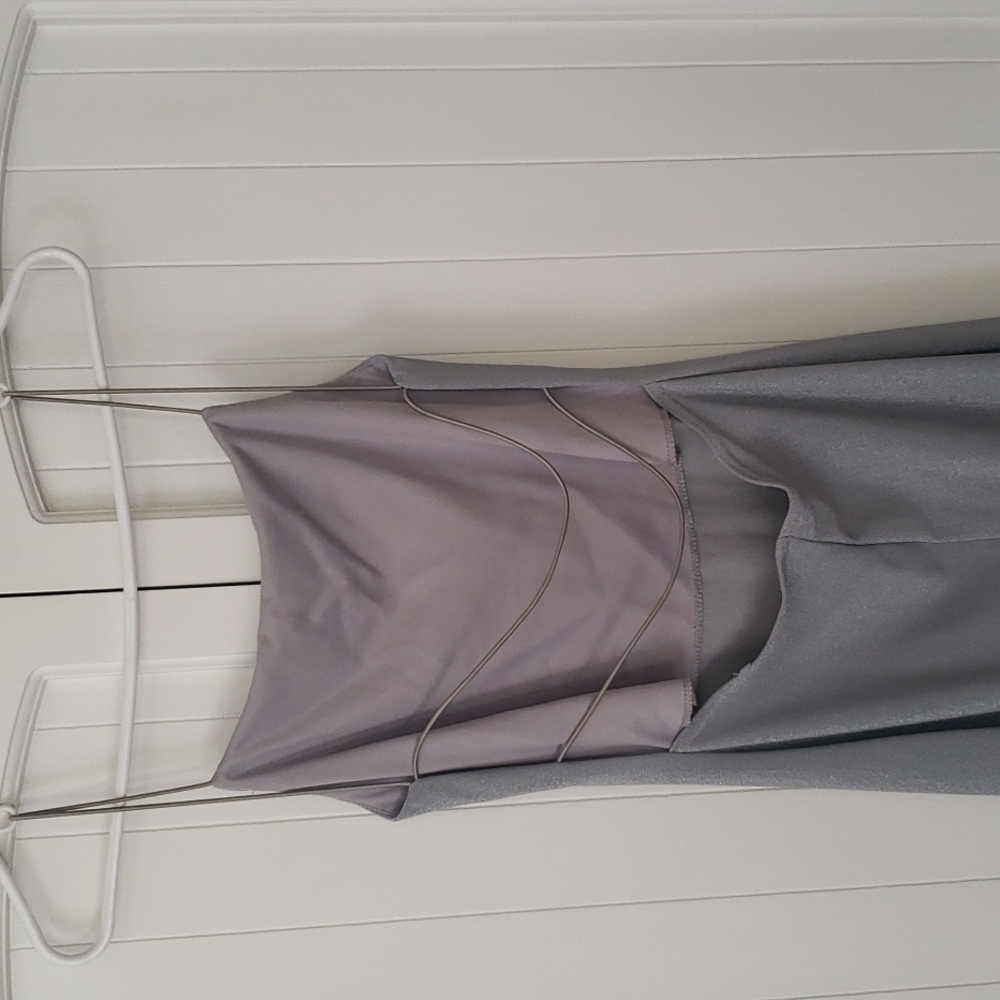 Silver Prom Dress - Picture 2 of 4